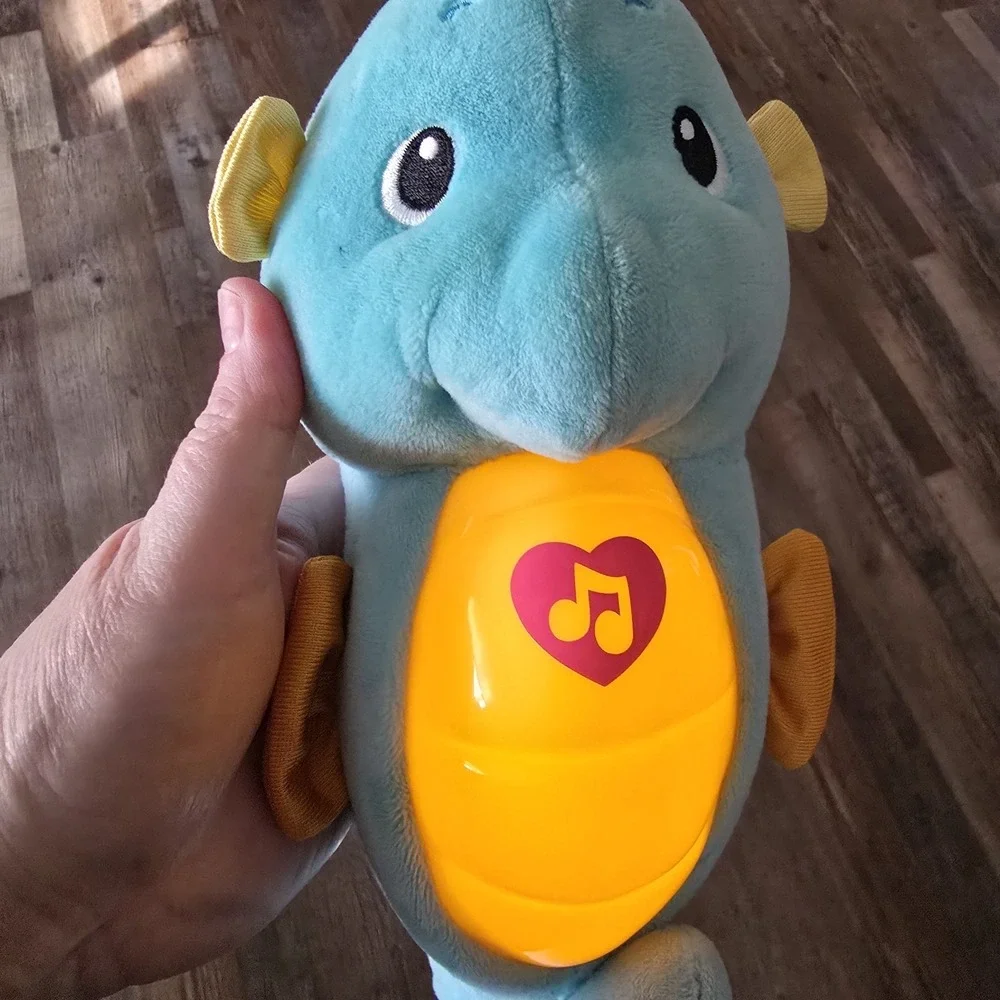 Fisher•Price Soothe & Glow SEAHORSE Blue Plush Lights Up & Plays Soothing Music‎
